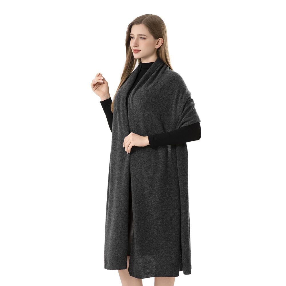 9999 Cashmere Wrap Warm Soft Knitted Scarf Stole For Women Airplane Travel - Picture 2 of 5